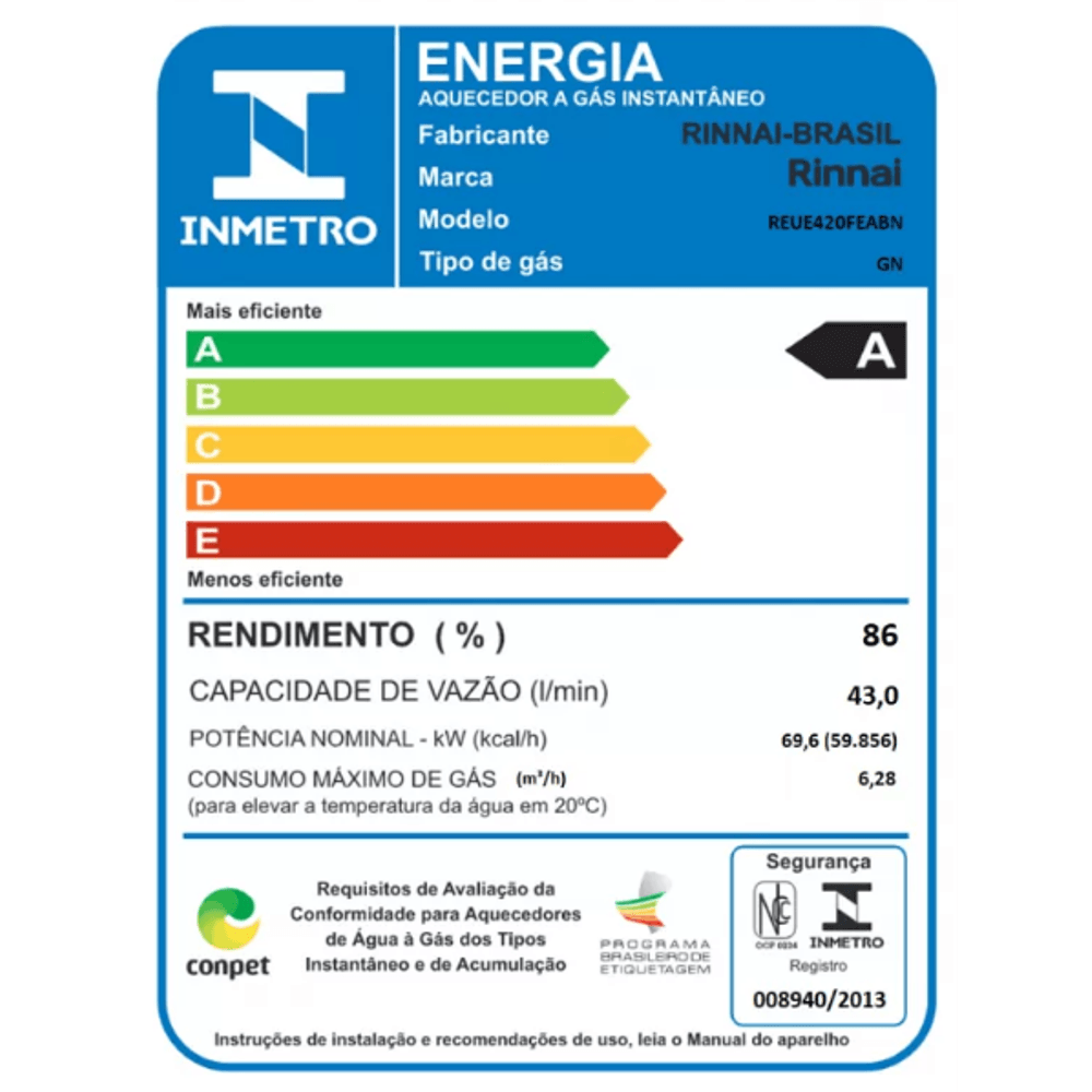 E42 GN Rinnai - carrapeta